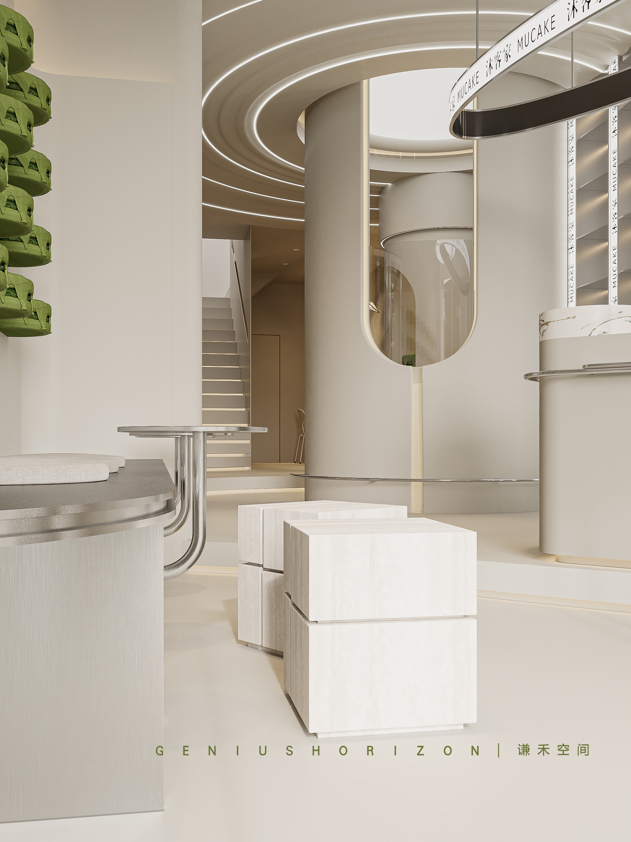 现代蛋糕店效果表现丨谦禾空间设计事务所-17