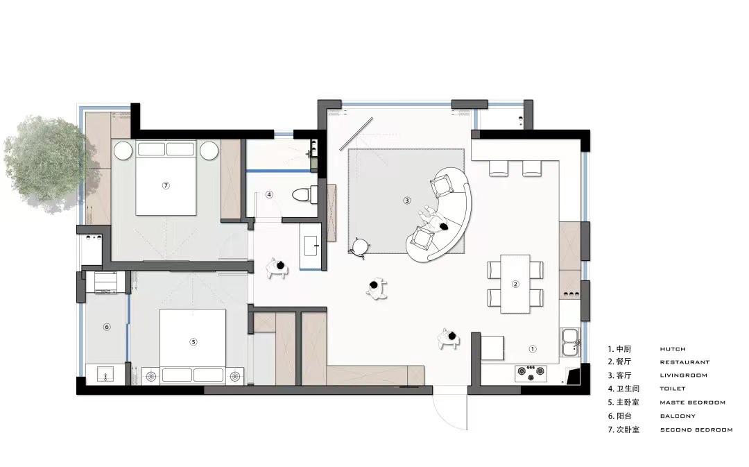 平层绿色简约风设计丨中国芜湖丨芜湖鸿鹄设计-3