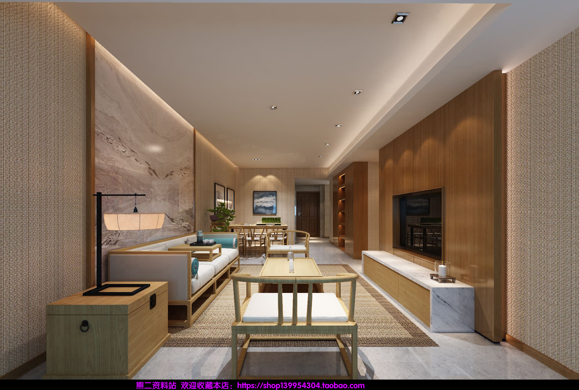 新中式 中式古典 奢华家装别墅样板房-13-26