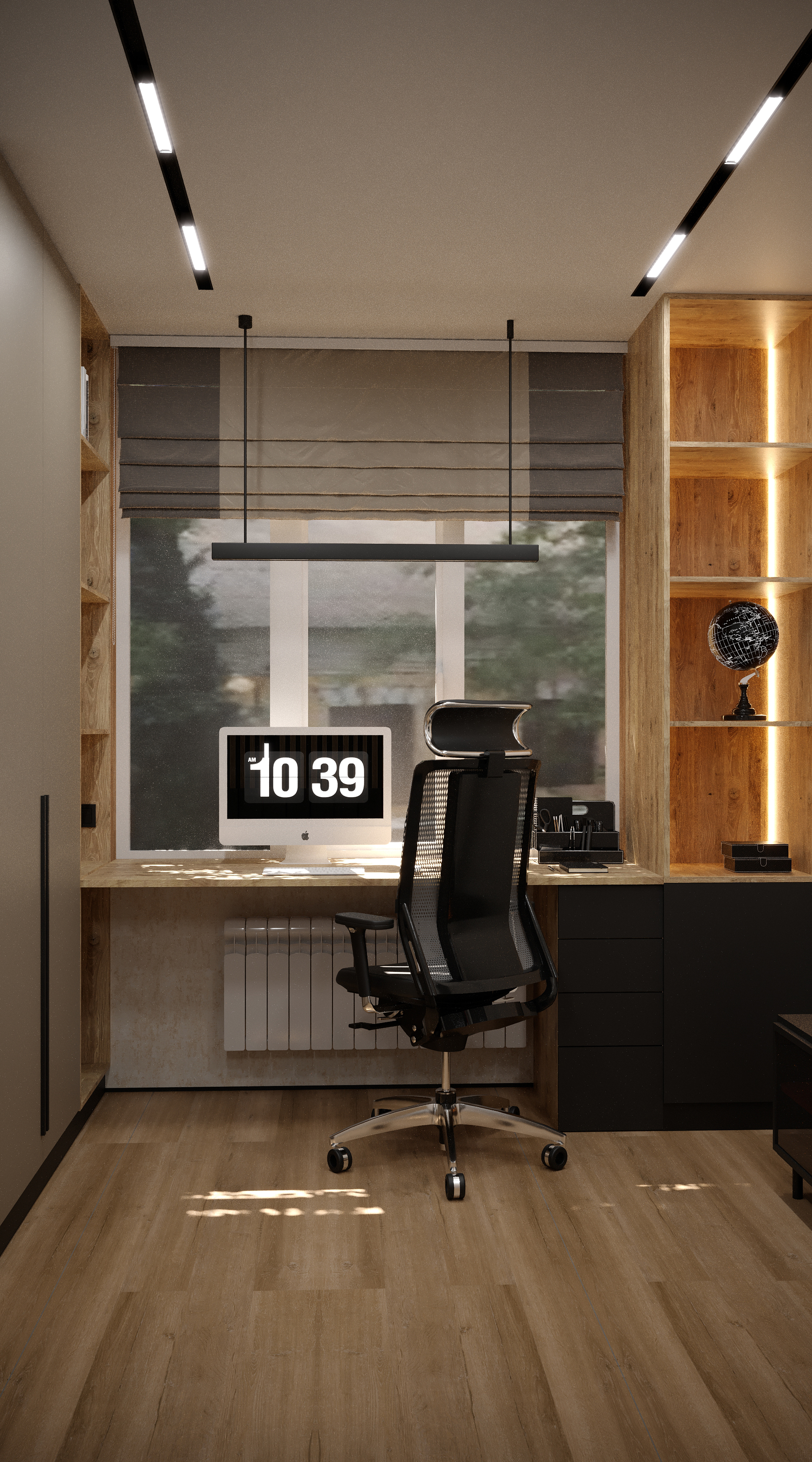 Flat project for the family with a teenager-9