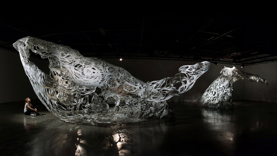 小岛奈保子 · 蓝鲸纸雕的震撼之美-3