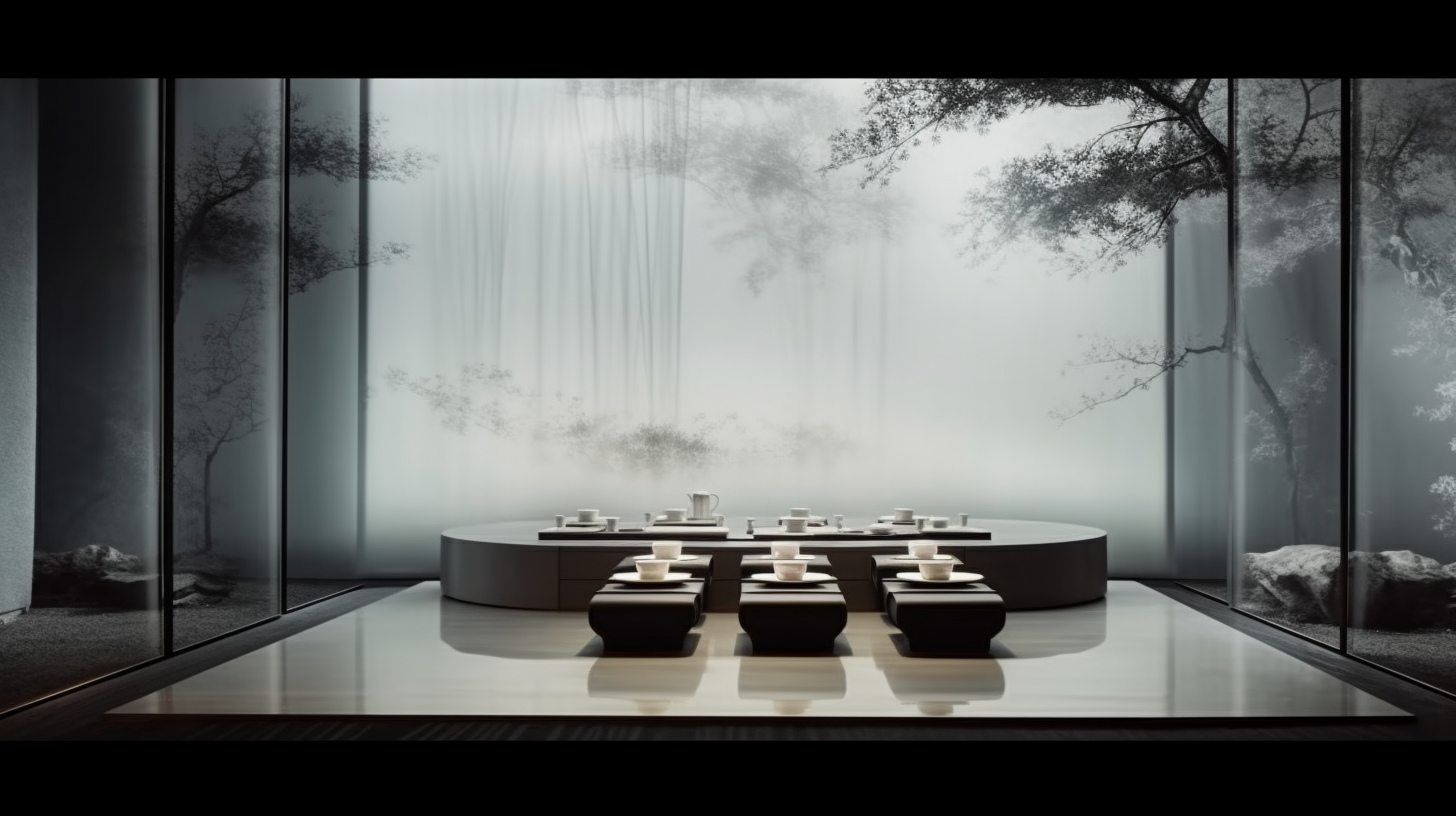 【AI】禅宗茶室；Zen Tea Room-4