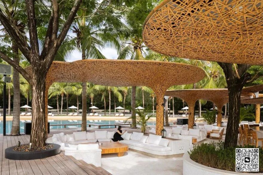 三亚艾迪逊酒店沙滩俱乐部.竹编亭-6