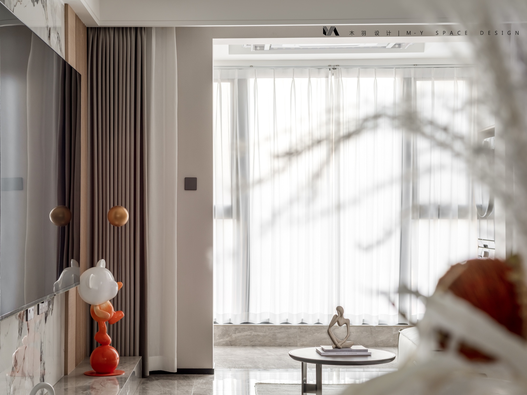 138㎡精装房微改轻奢风设计丨中国武汉丨武汉木羽设计-2