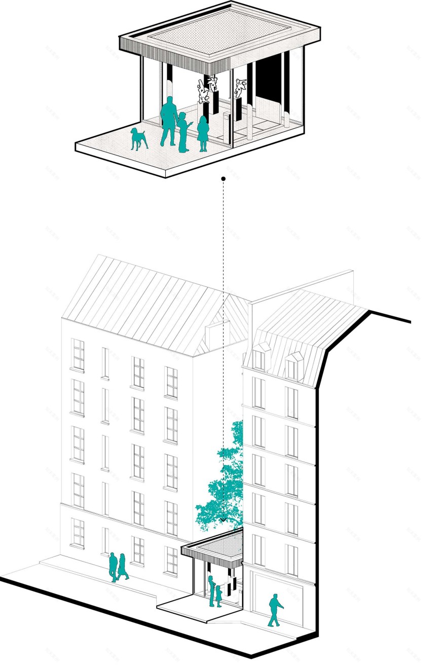 Atelier des Beaux-Arts Glacière Exhibition Showcase / Bien Urbain – atelier d’architecture -14