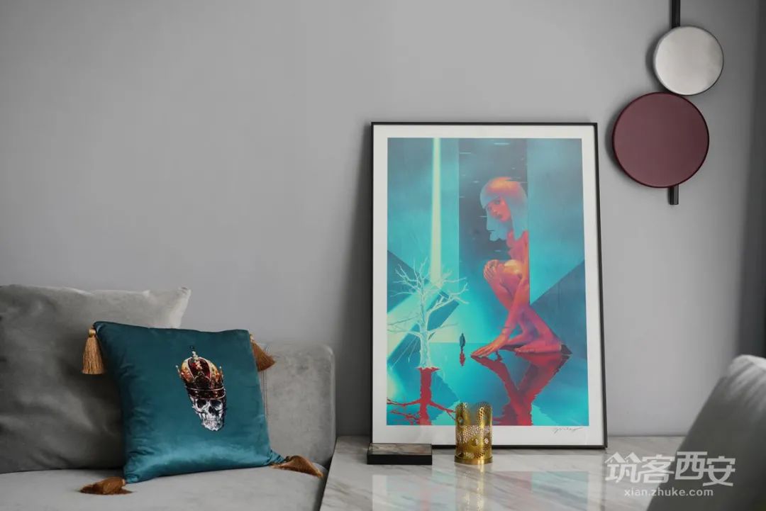 极致黑韵,红杉·陈醉打造西安 360㎡顶跃艺术宅-144