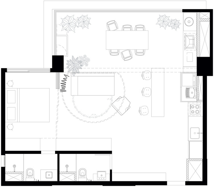 巴西公寓的 10 次翻新-7