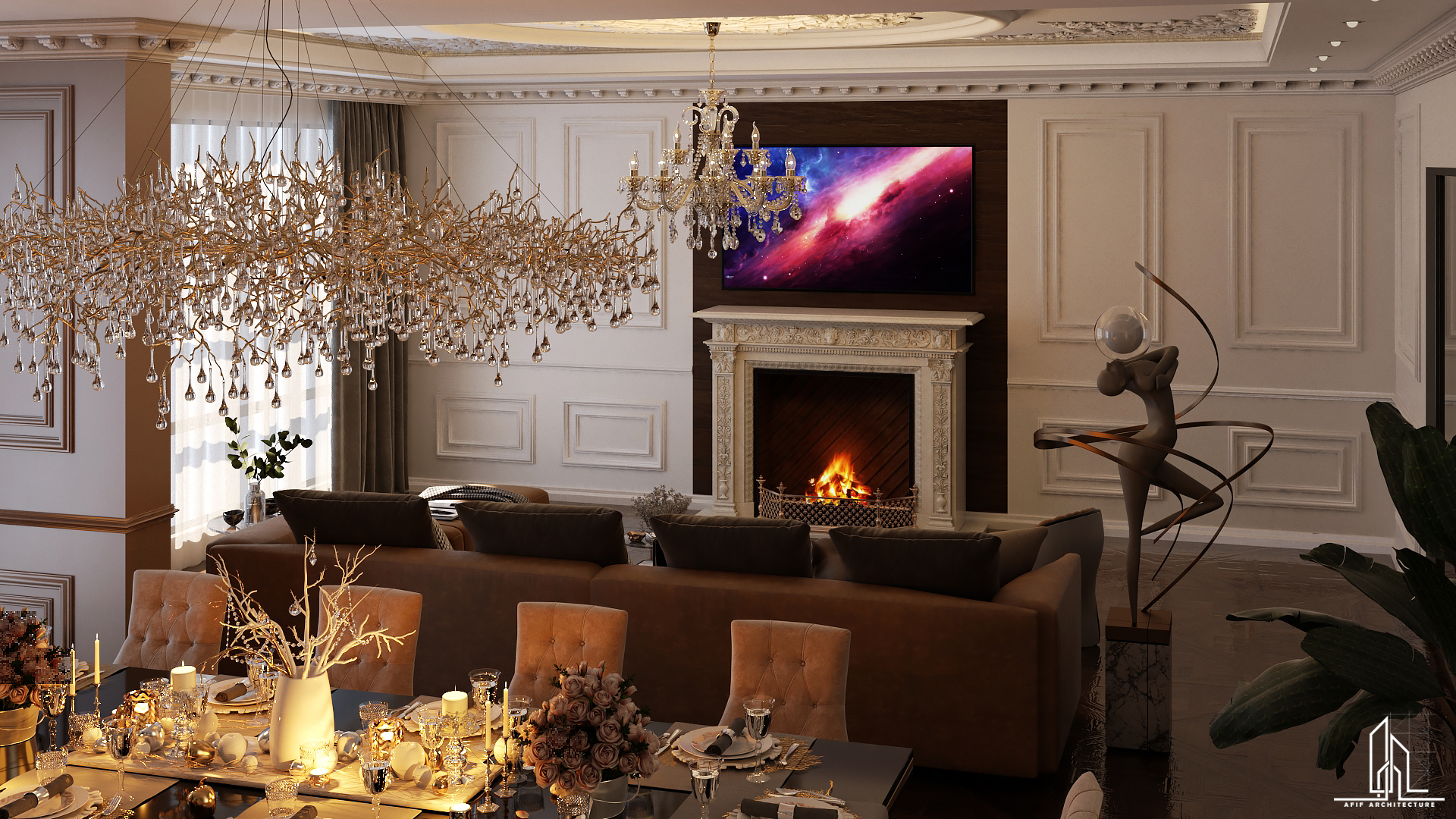 Interior livingroom and kitchen-5