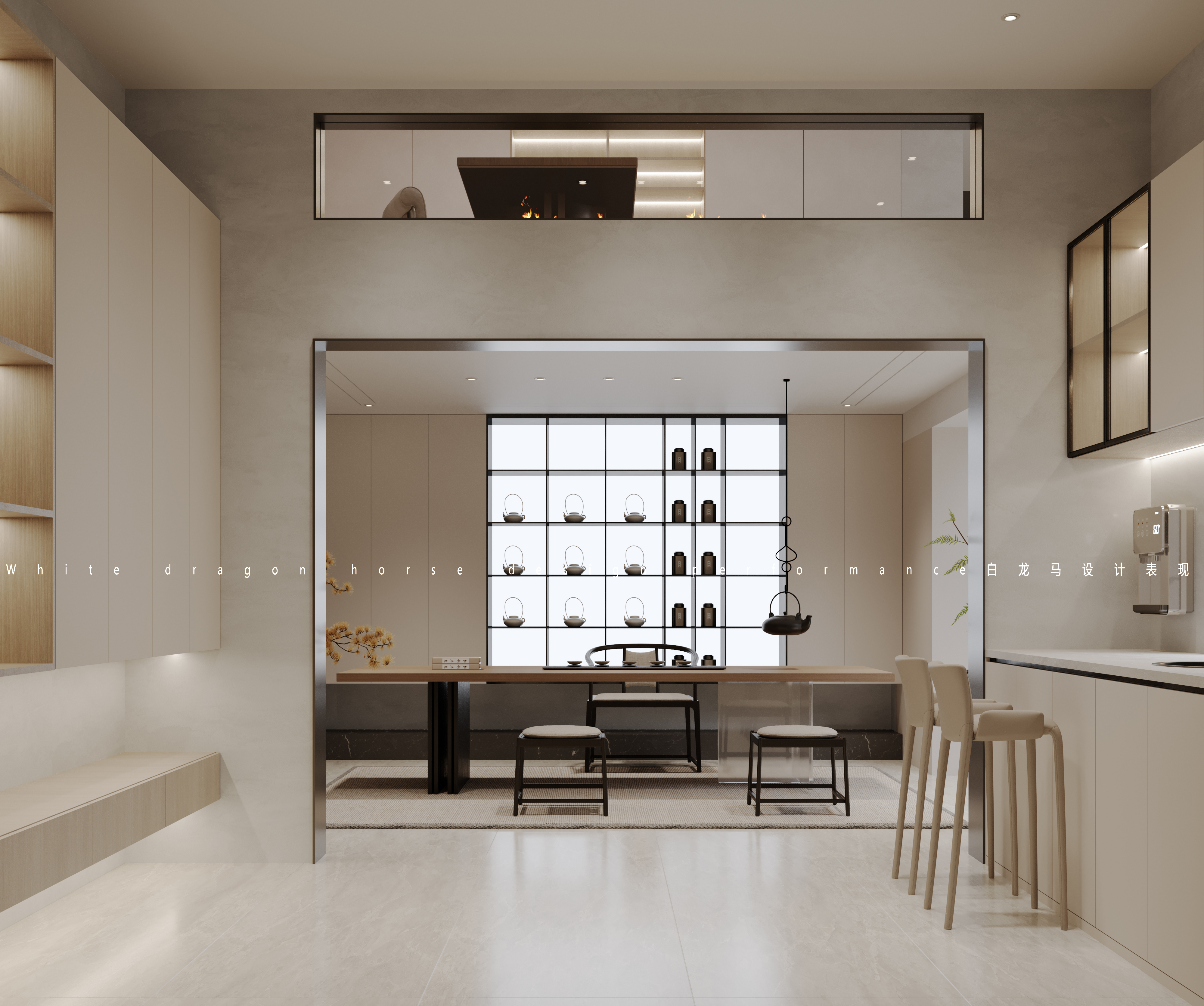 现代别墅全屋设计——白龙马效果图-8