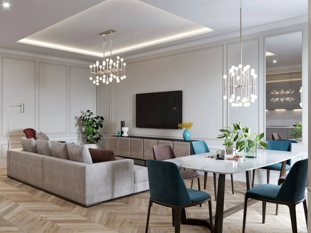 莫斯科现代轻奢高级质感的居住空间-2