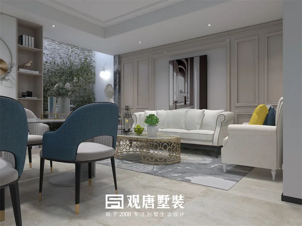 观唐墅装 | 大华紫郡380㎡现代风格，灵动空间让生活更有情趣！-9