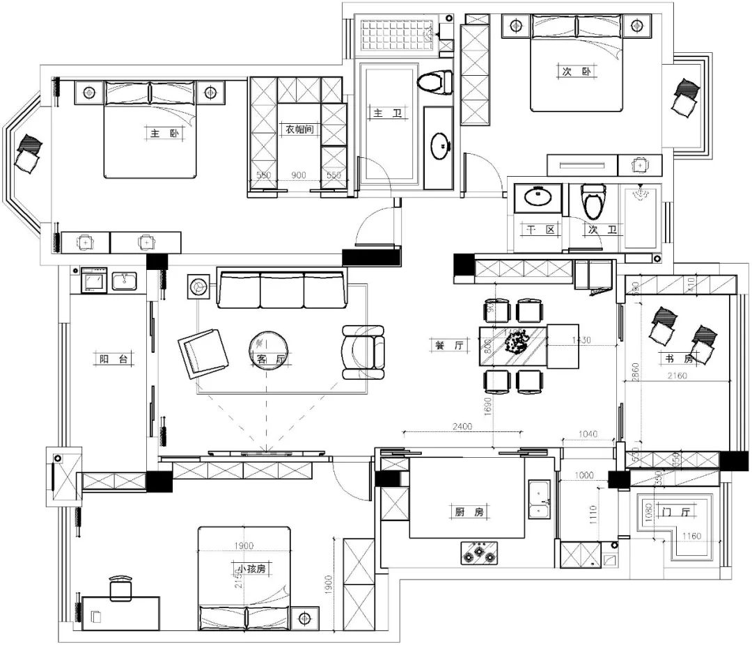 现代风格金河湾 161㎡家居设计丨格堂装饰-64