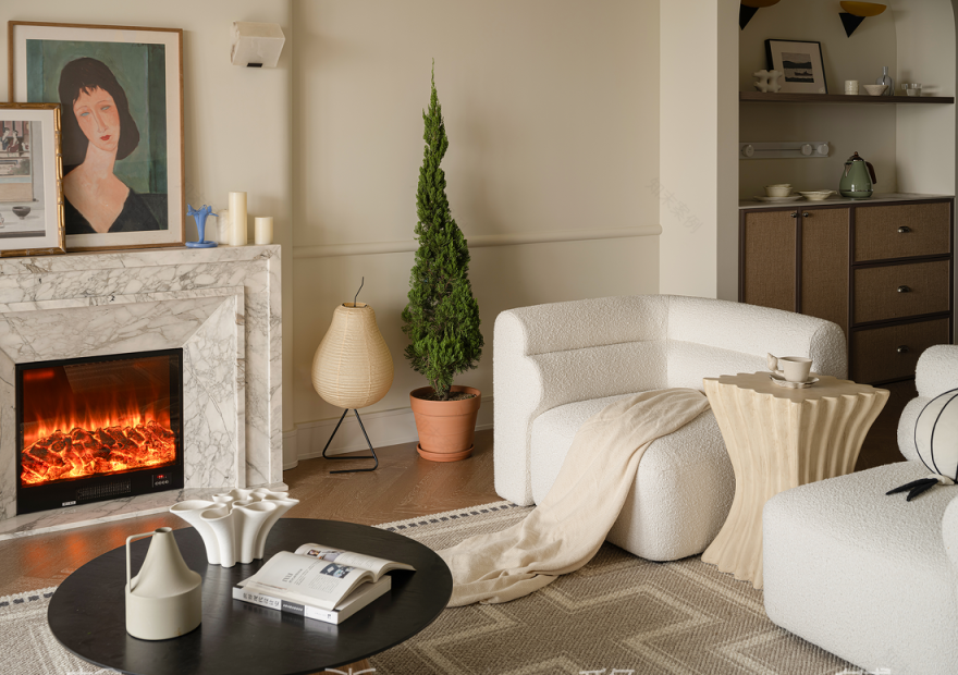 小户型养狗家庭自洽轻法空间设计-10