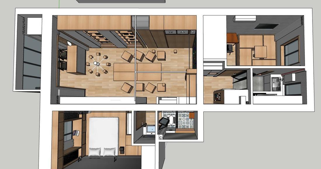 北京老红砖房变形记 | 小户型玩转多床家庭影院-16