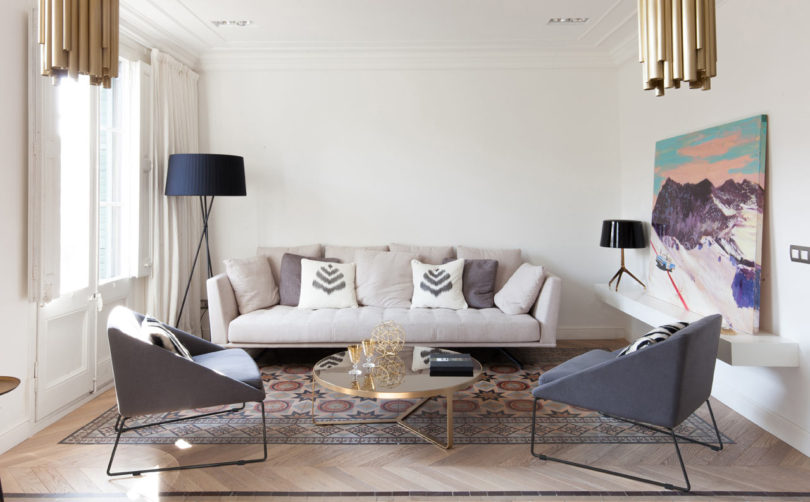 传统与现代相融合的巴塞罗那Aribau公寓设计-0