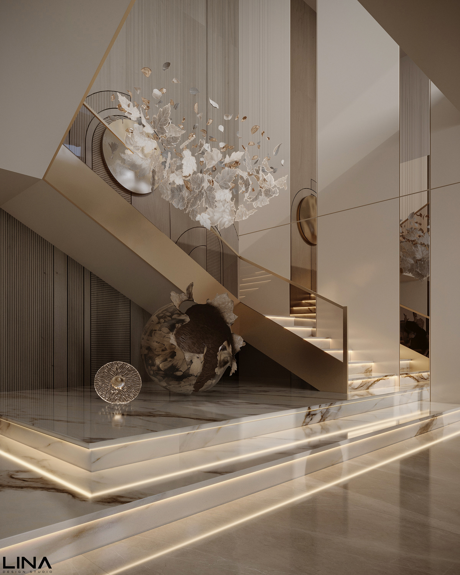 现代接待处设计丨沙特阿拉伯丨Lina Design Studio-9