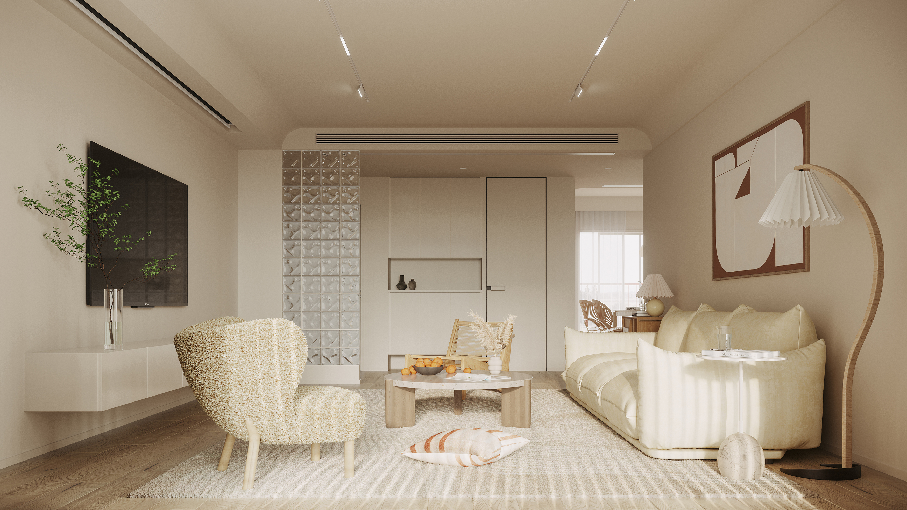 旧房改造·极简温暖奶油色的家丨中国杭州丨洛林设计-4