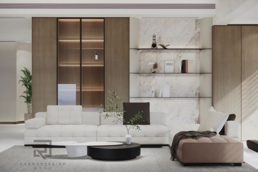 嘉陵江天 · 220㎡天际大平层的阔景设计与生活品味丨中国渝北丨澹然团队,橙色软装-18