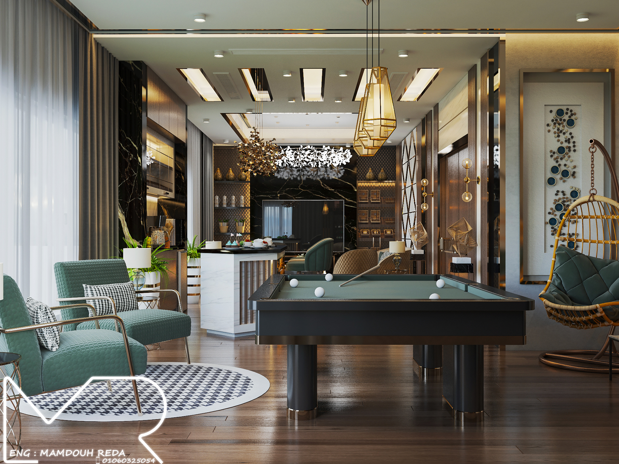 娱乐室设计丨沙特阿拉伯-11