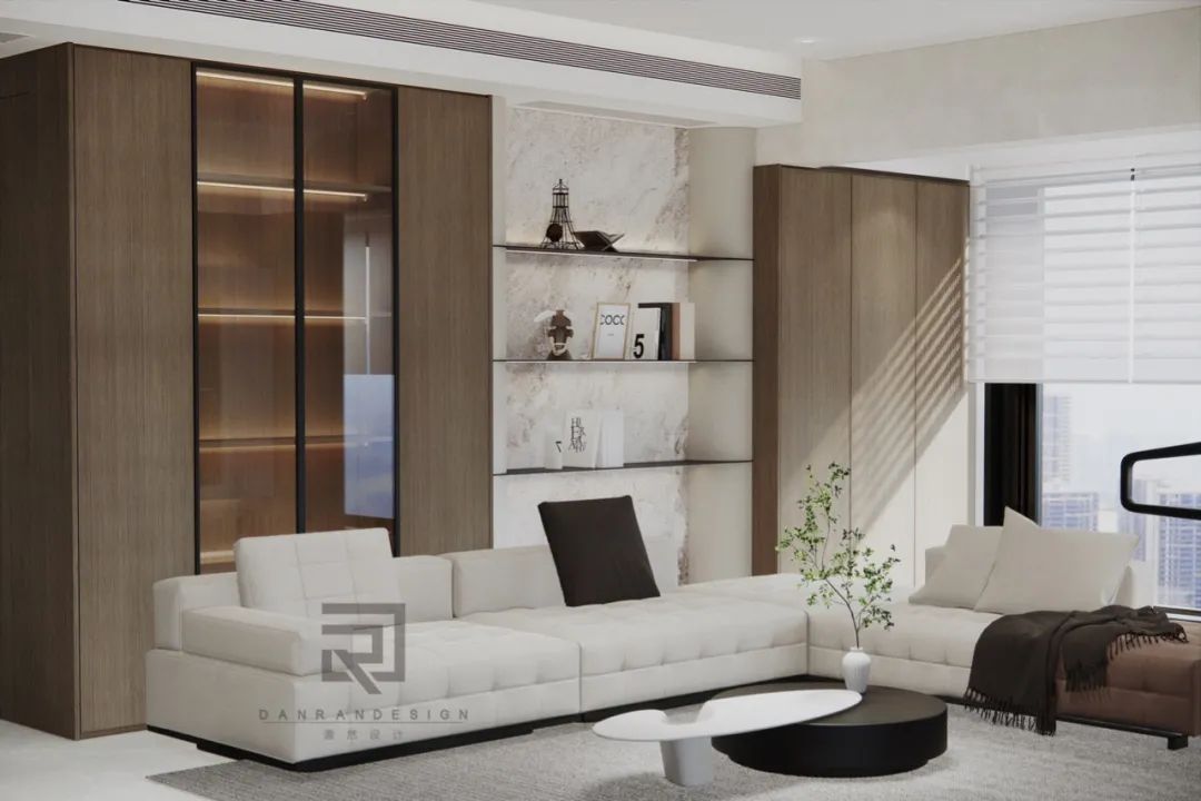 嘉陵江天 · 220㎡天际大平层的阔景设计与生活品味丨中国渝北丨澹然团队,橙色软装-19