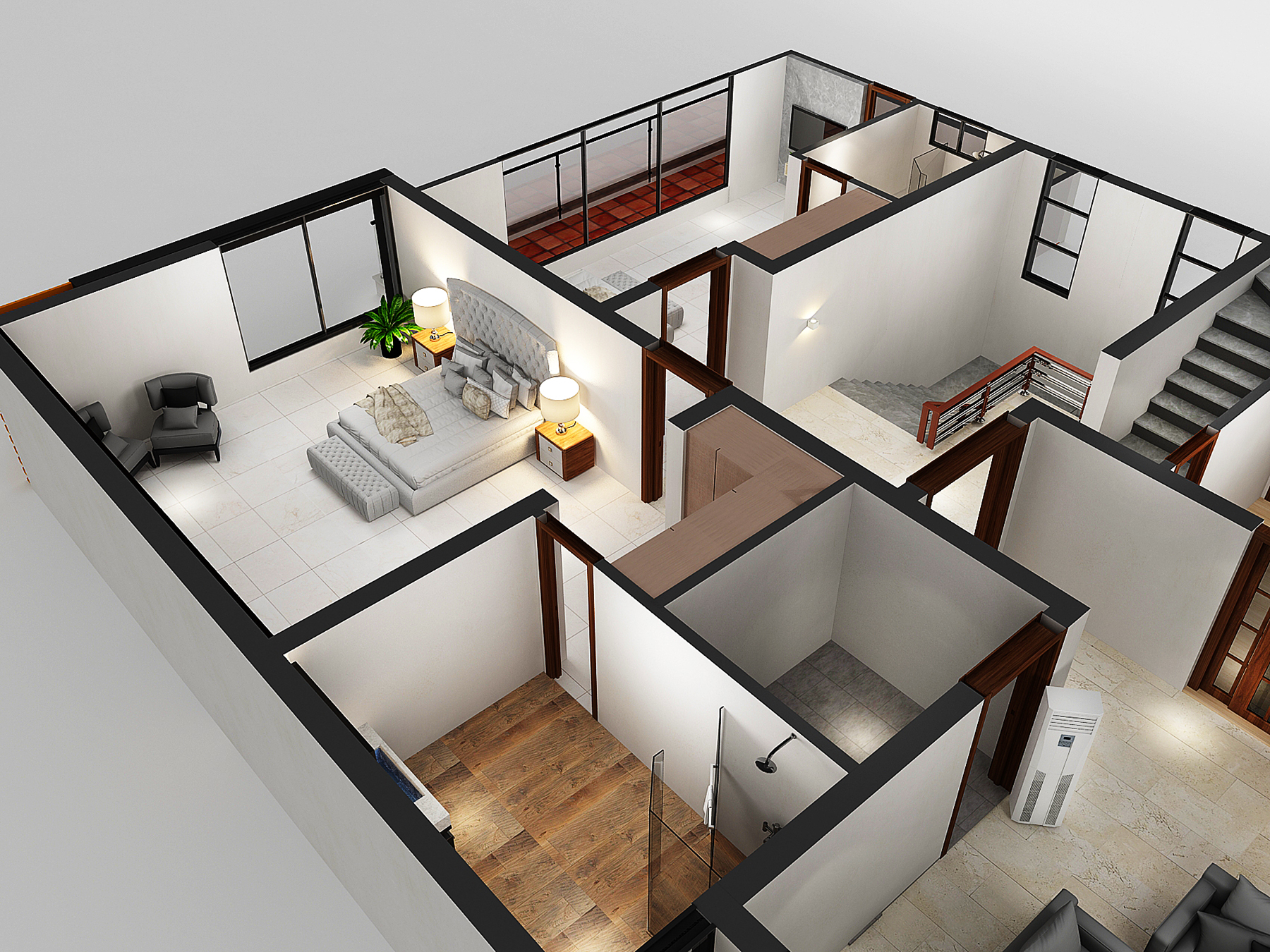 3d Model of House 45x90-9