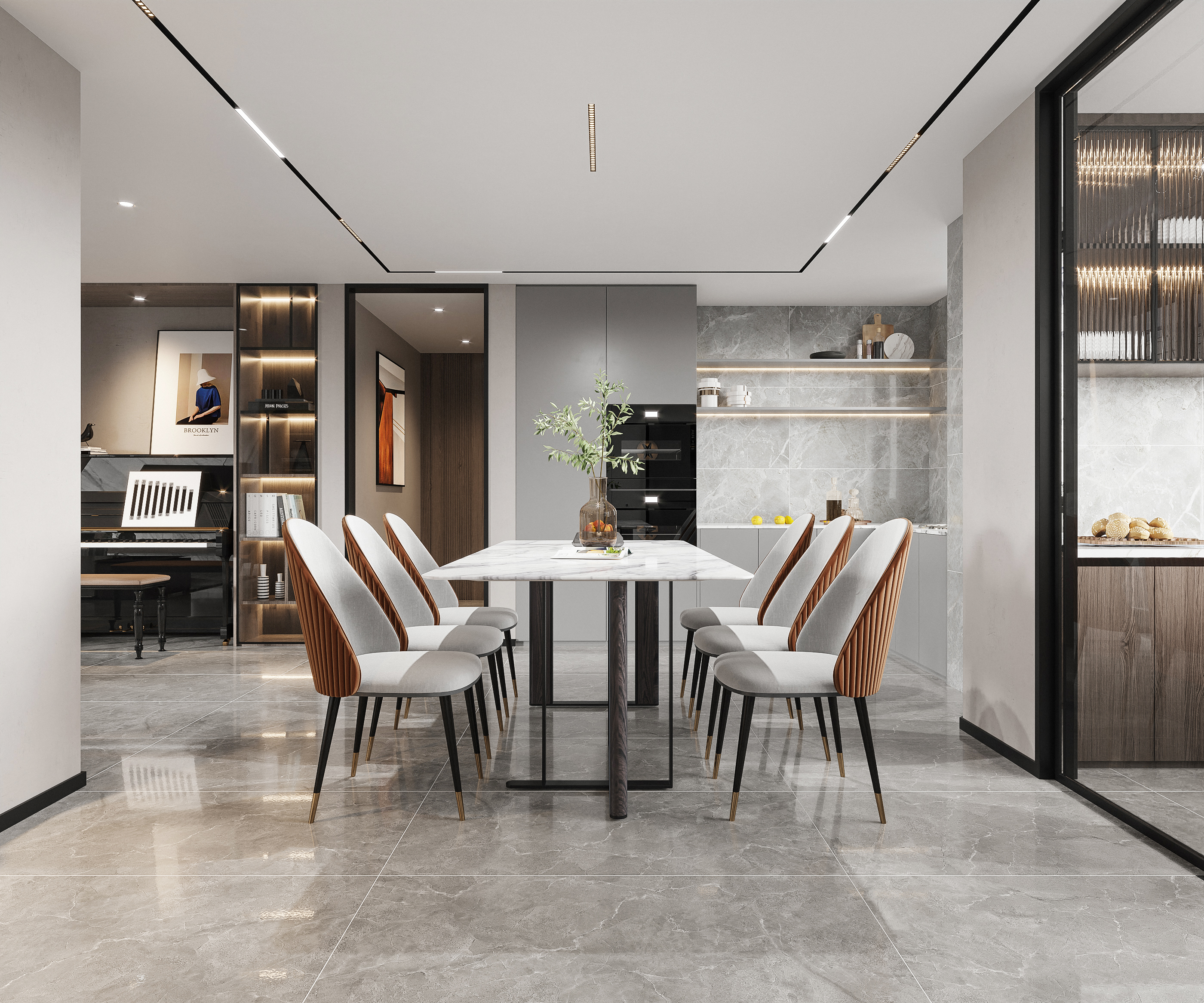 现代复试空间设计 | 3DMAX2020 与 PS2020 的完美结合-6