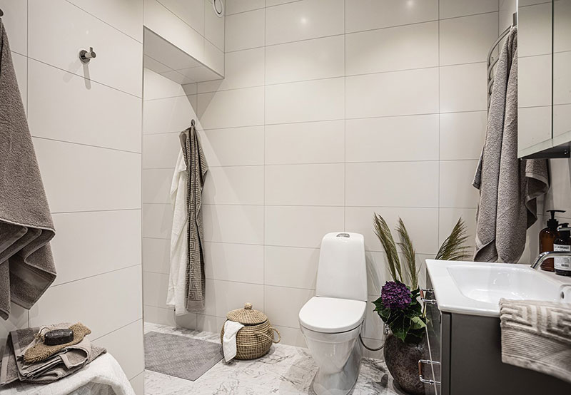 瑞典绿色厨房小公寓（54 平米）-18