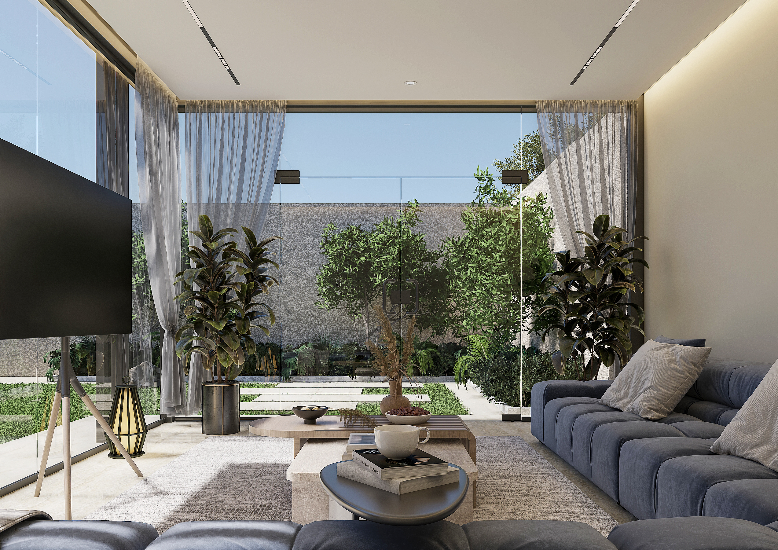 现代玻璃休闲区室内设计-9