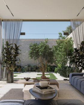 现代玻璃休闲区室内设计