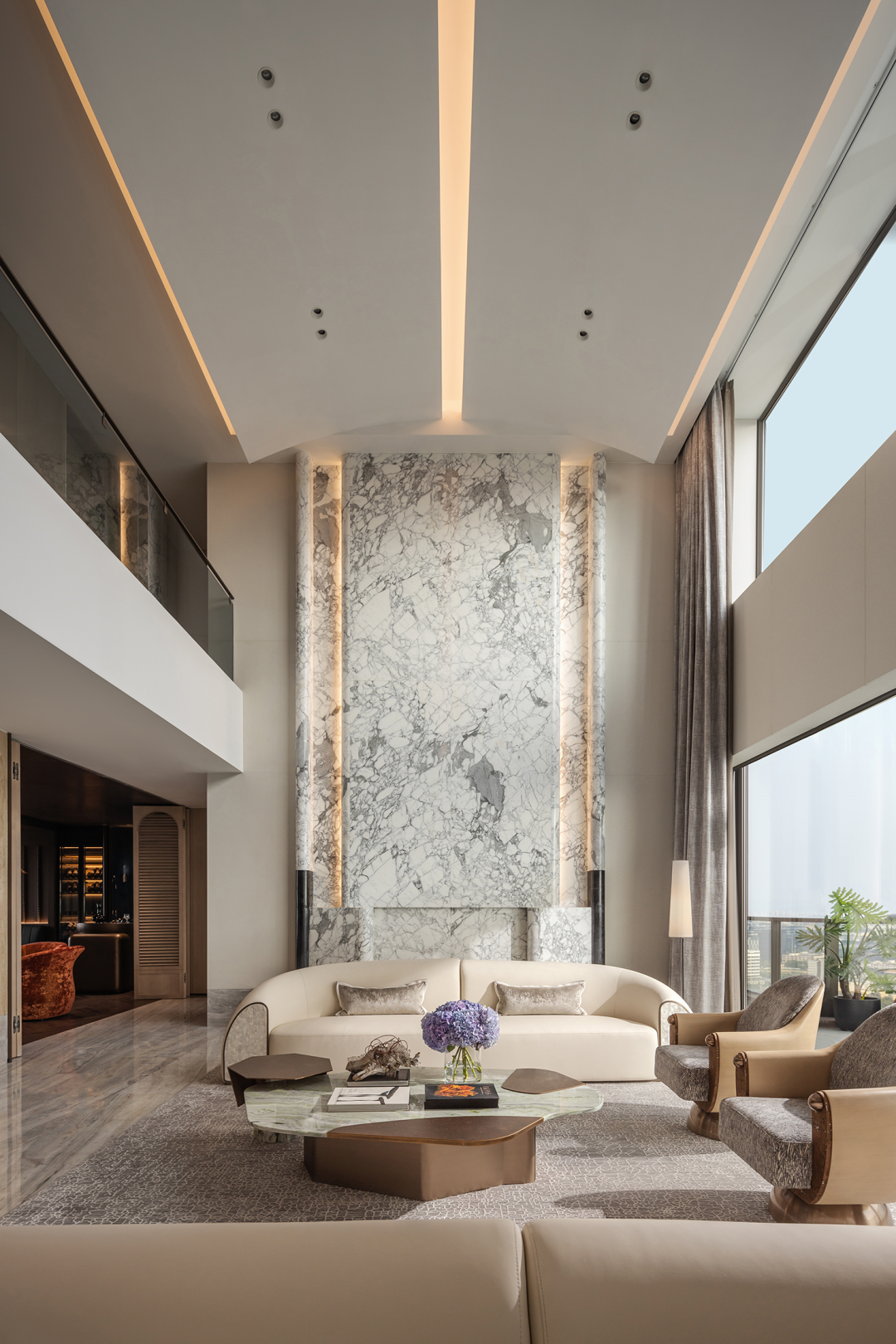 奥迅X新作｜流动艺术馆一826㎡顶层复式豪宅设计-36