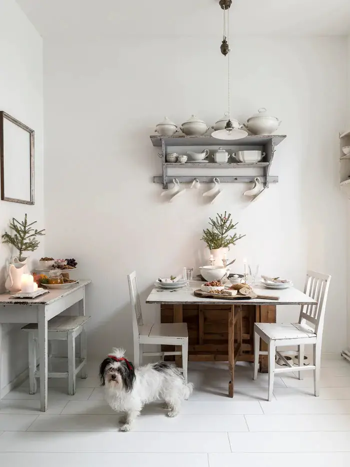 瑞典 60 平米租赁公寓的白色圣诞-7