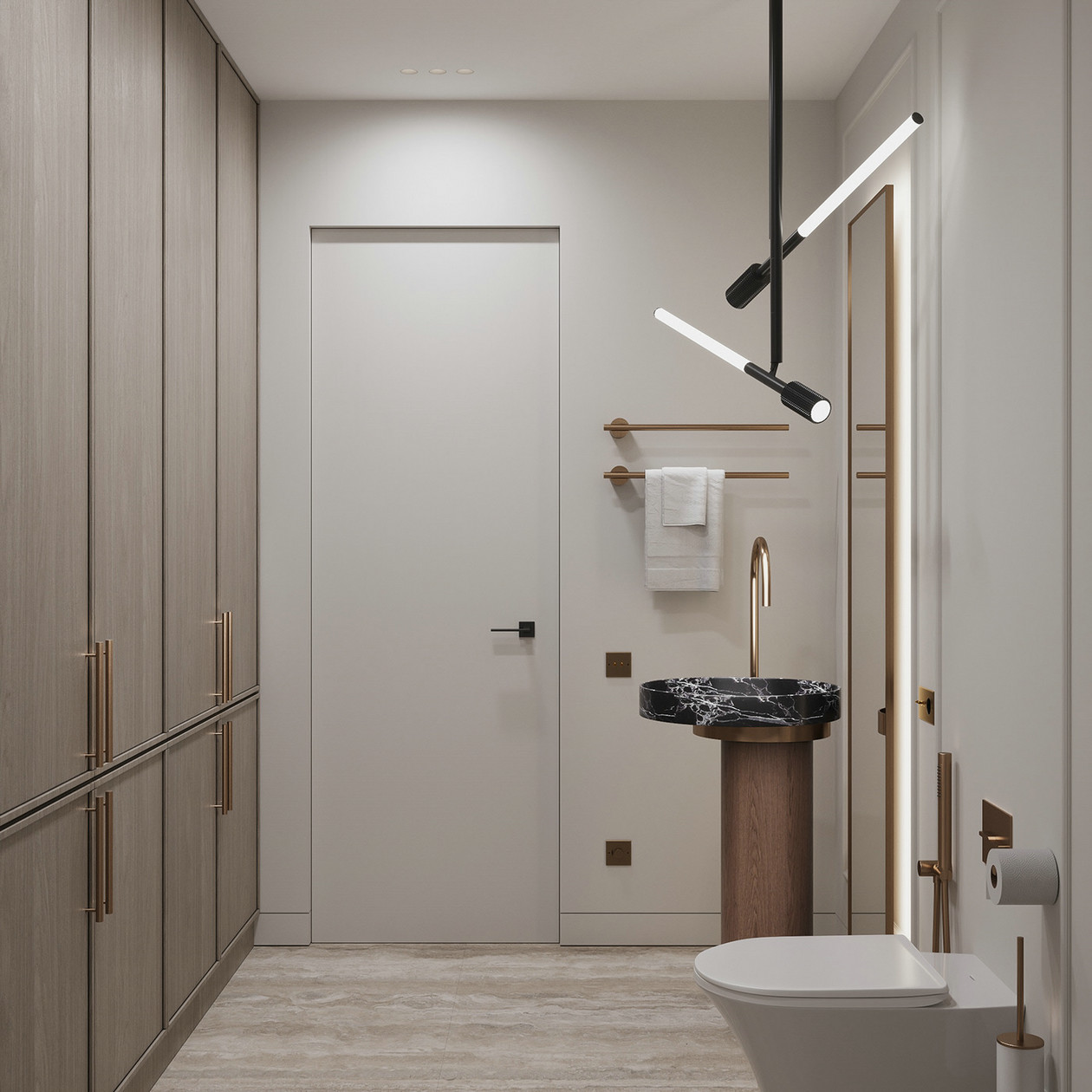 200㎡浅色系空间设计-10