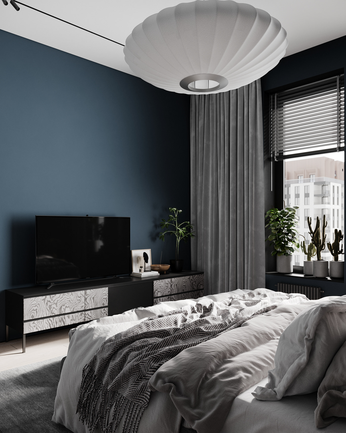 83㎡深色系小空间公寓设计-10