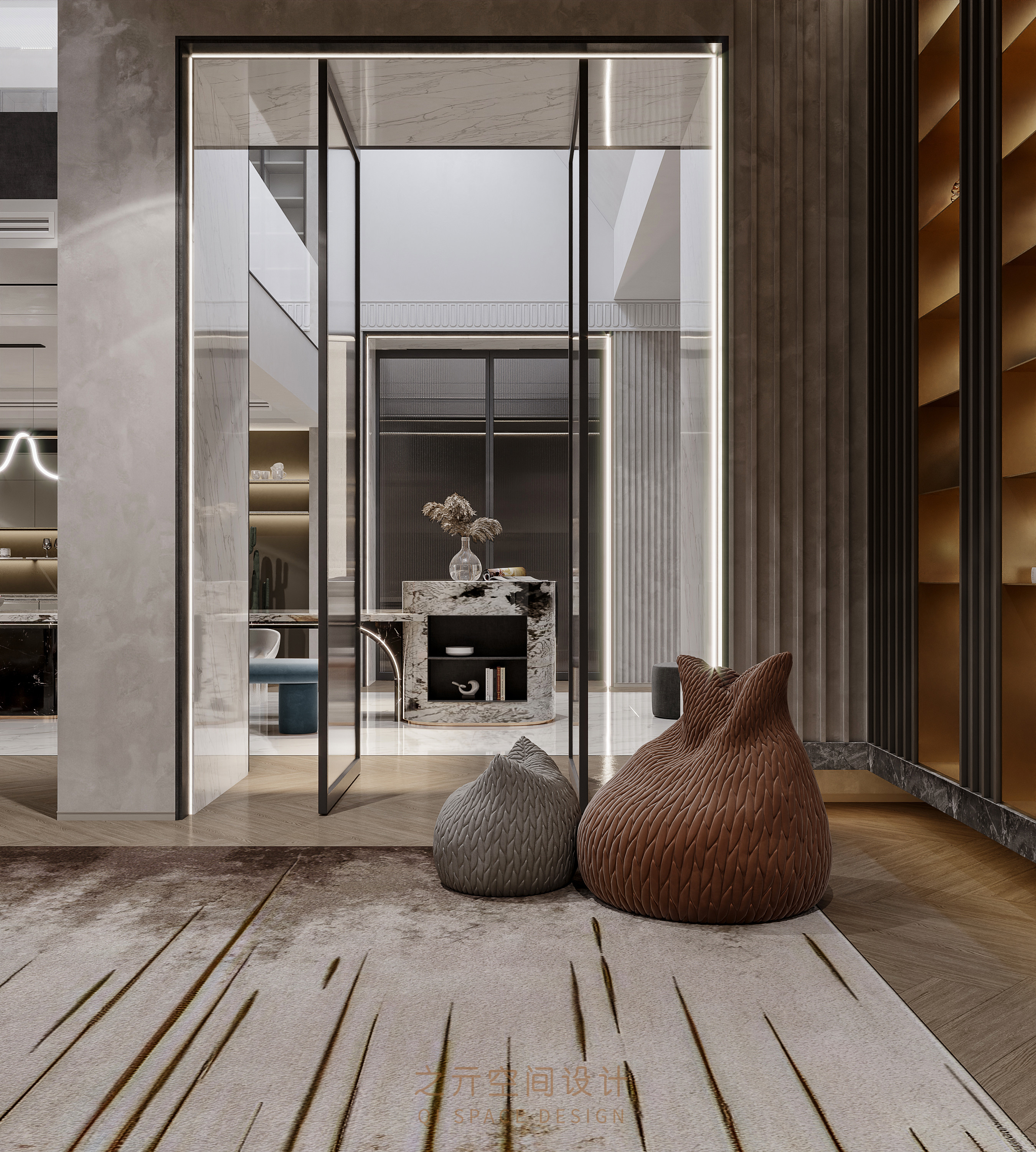 亓作 | 梦幻空灵的天空之城  650㎡现代极简风格                     -11