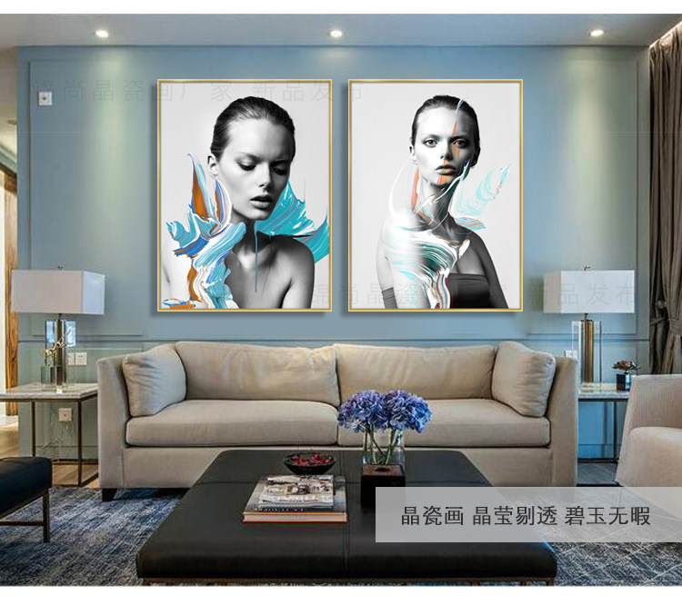 美容院装饰画 样板间抽象装饰画 简欧美女艺术挂画-8
