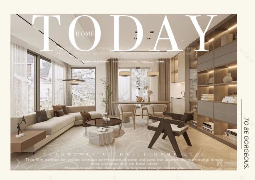 阳光花园现代中式家居设计丨上海尚层别墅装饰-1