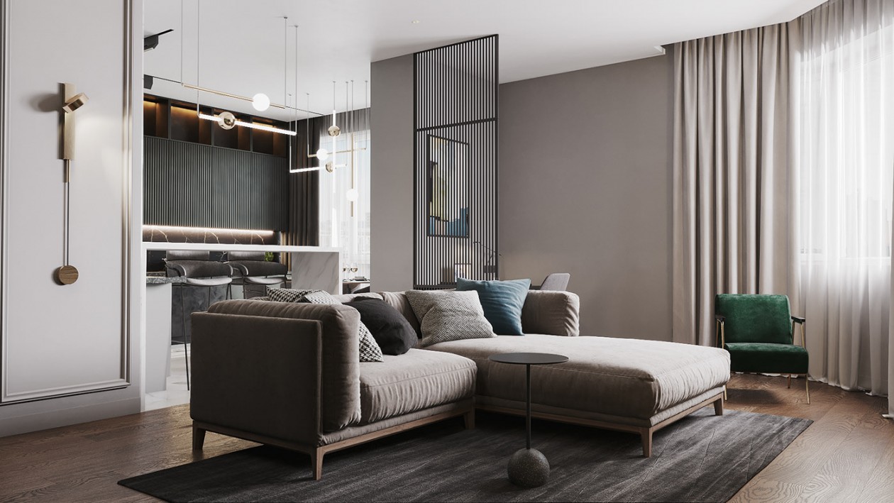 莫斯科现代简约风公寓-4