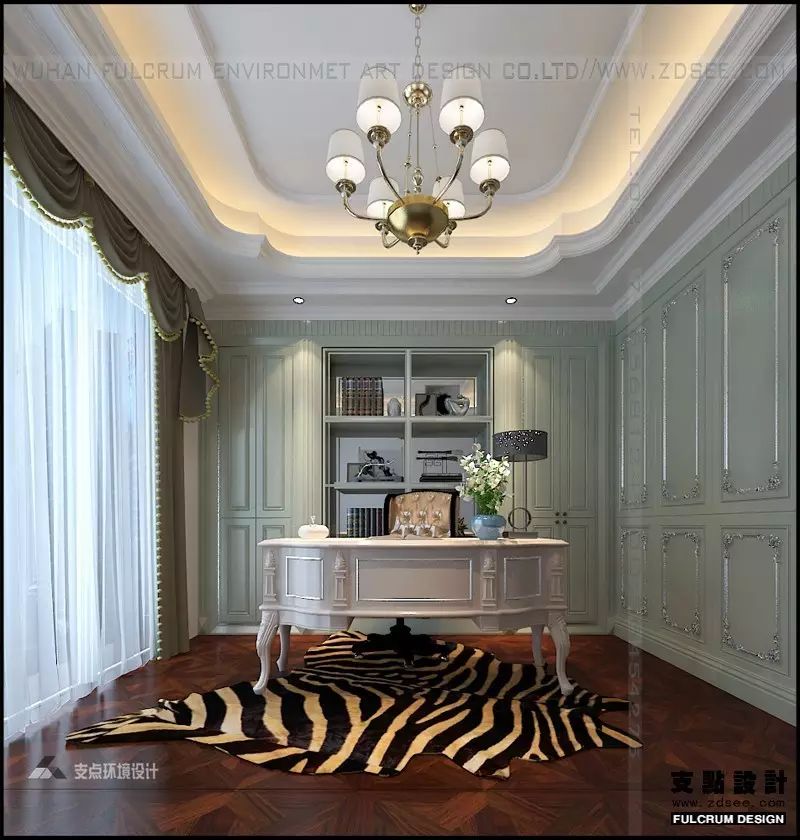 武汉碧海花园别墅美式混搭设计，享受低奢品质生活-35