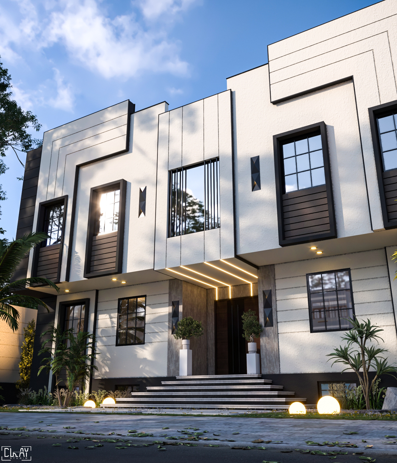 别墅正面丨沙特阿拉伯丨@clay studio-14