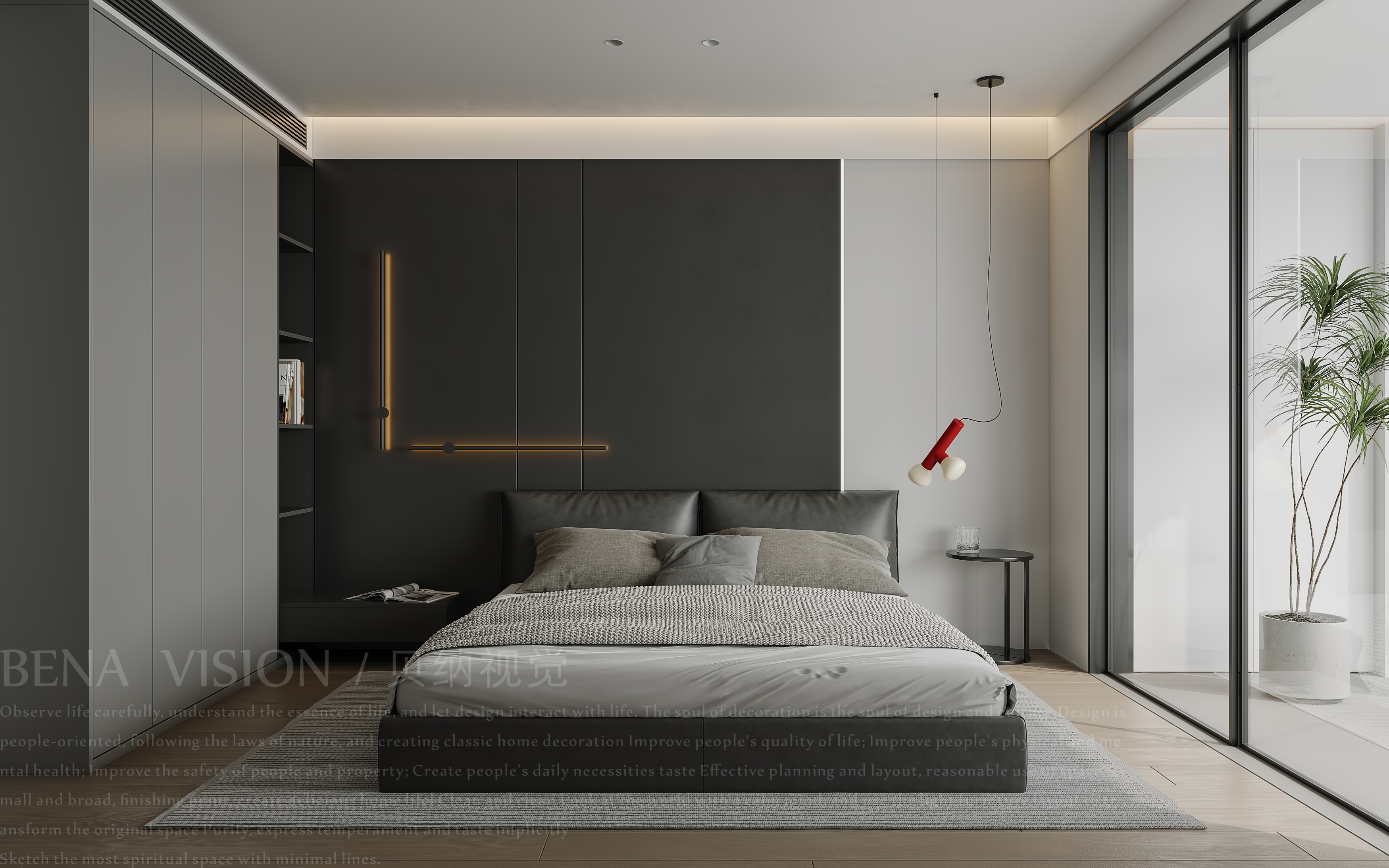 现代黑白灰极简风室内设计-16