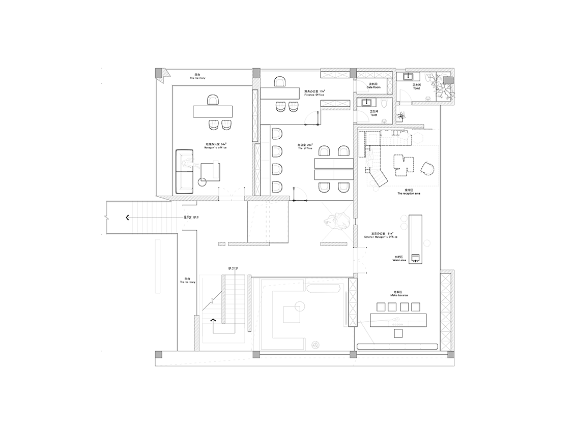 简梵高岩板展厅办公楼丨ACME 木及设计-218