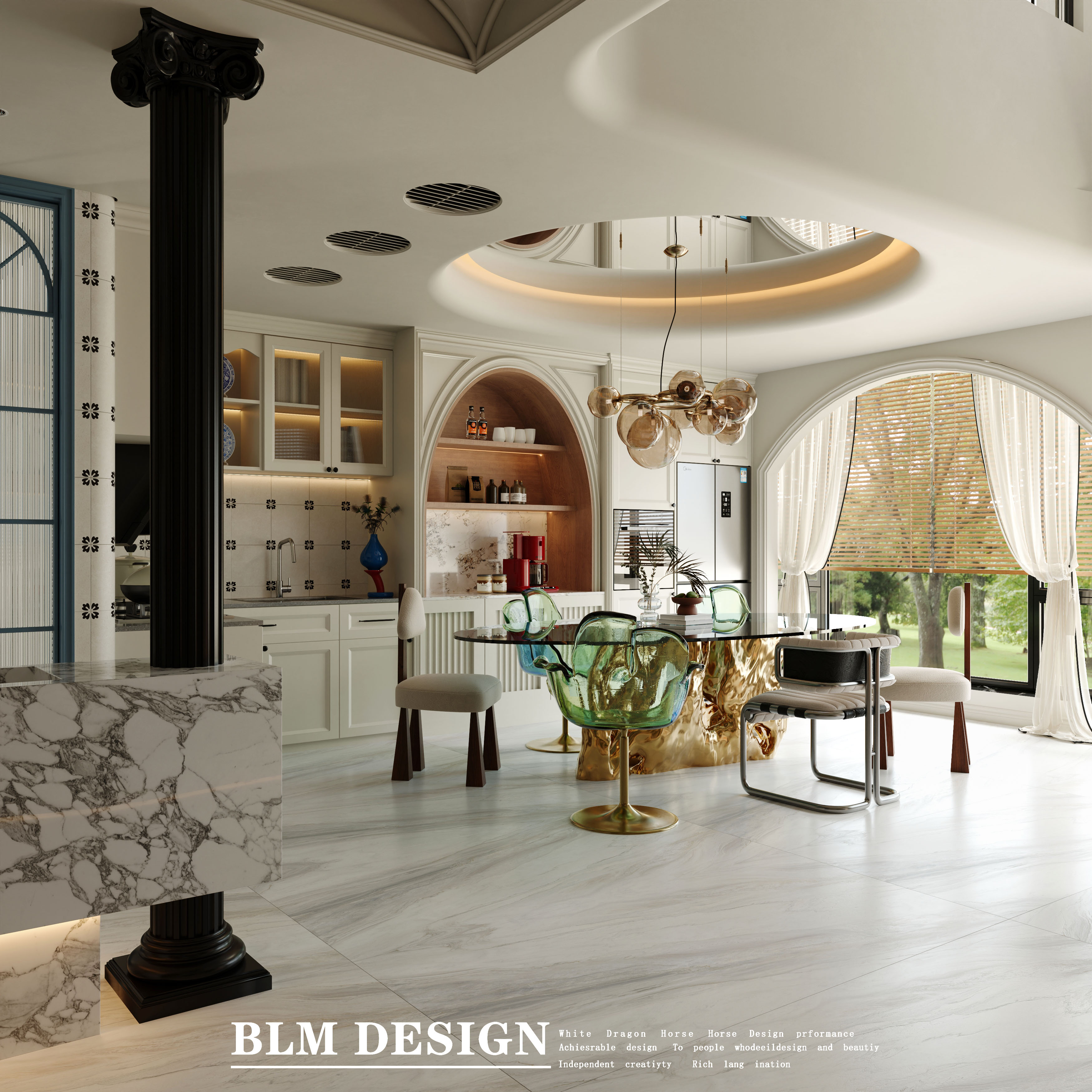 南洋风白龙马效果图设计制作-5