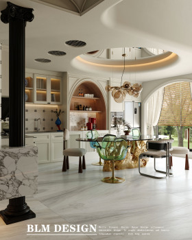 南洋风白龙马效果图设计制作