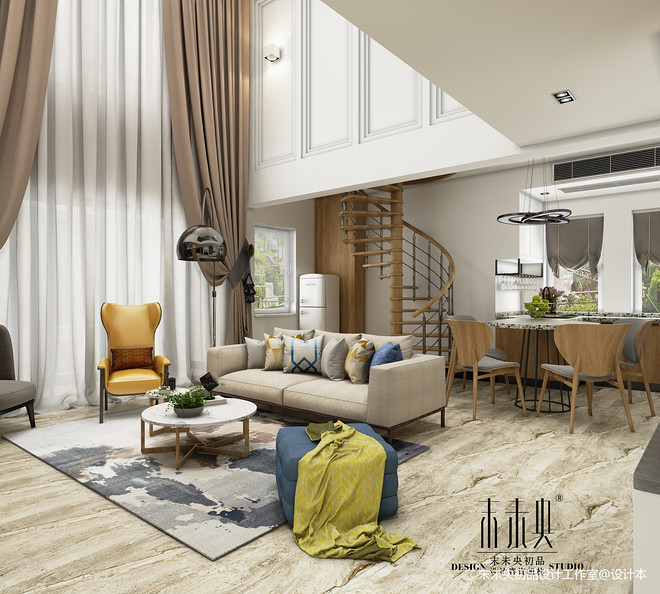 郎溪悦府225m²复式北欧风装修案例丨末未央室内设计组（硬装）,末未央墅美软装组（软装）-18