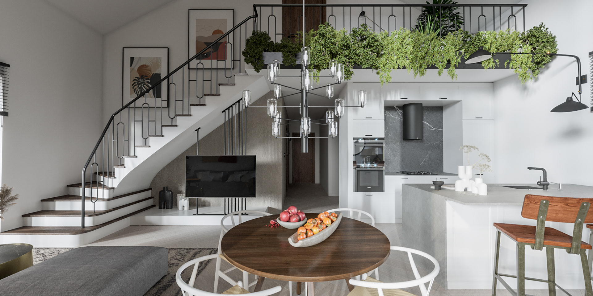 Guryevskaya Sloboda 村 1 号别墅室内设计丨Sergey Kachalov-4