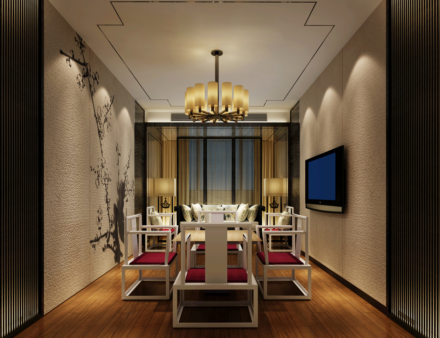 新中式 中式古典 奢华家装别墅样板房-3-15