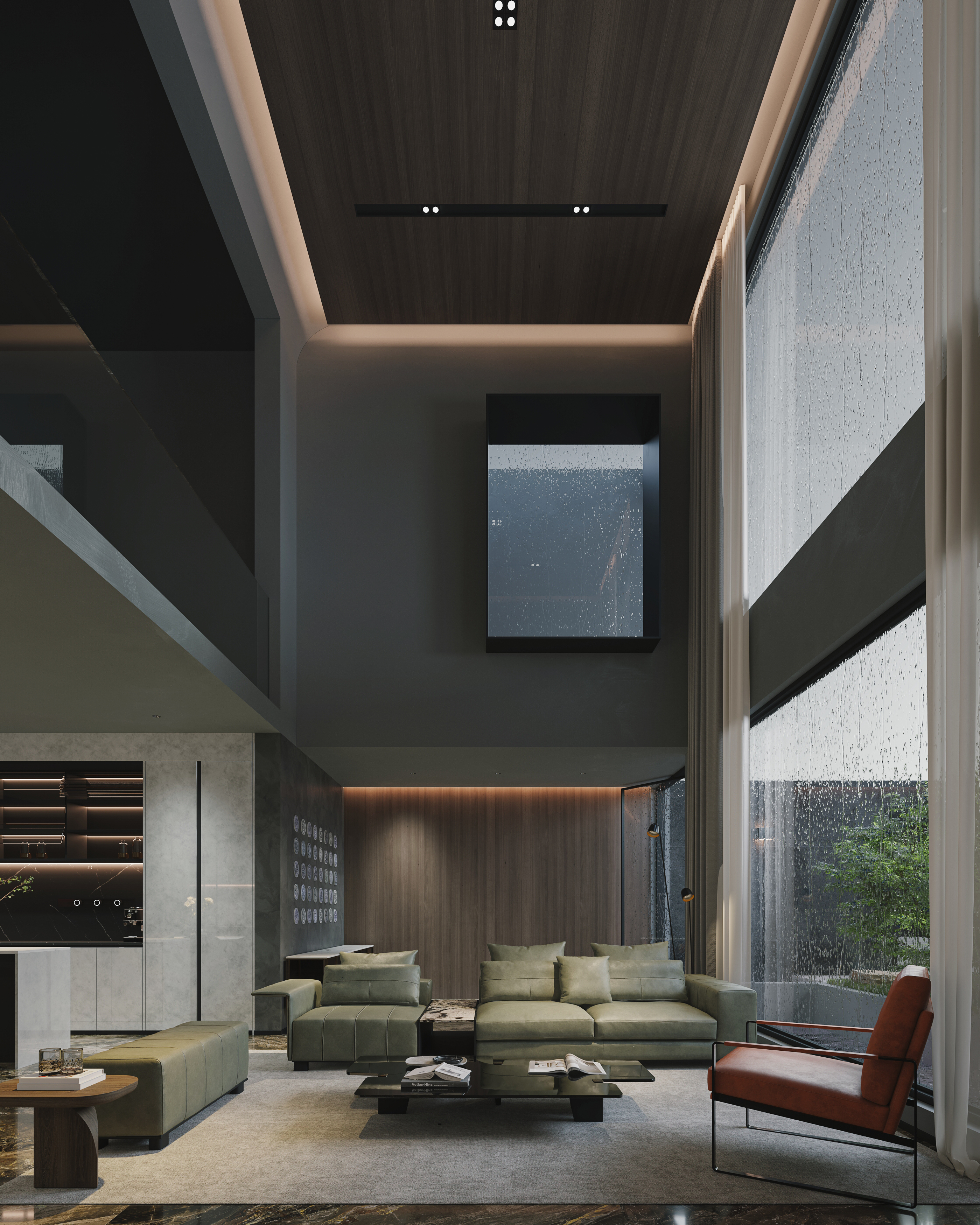 绘感视觉设计——雨后 现代别墅庭院设计案例-20