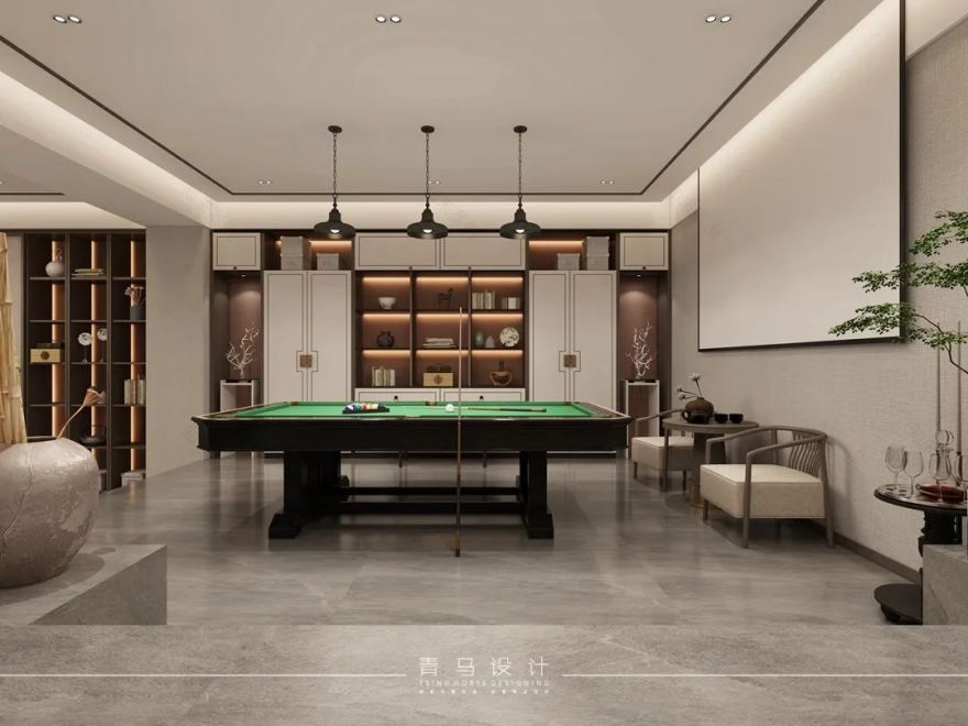 现代中式叠拼别墅设计丨青马别墅空间设计-73