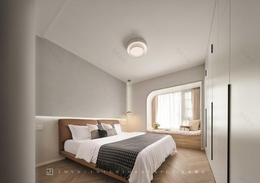 原木色+拱形元素的三口之家-24