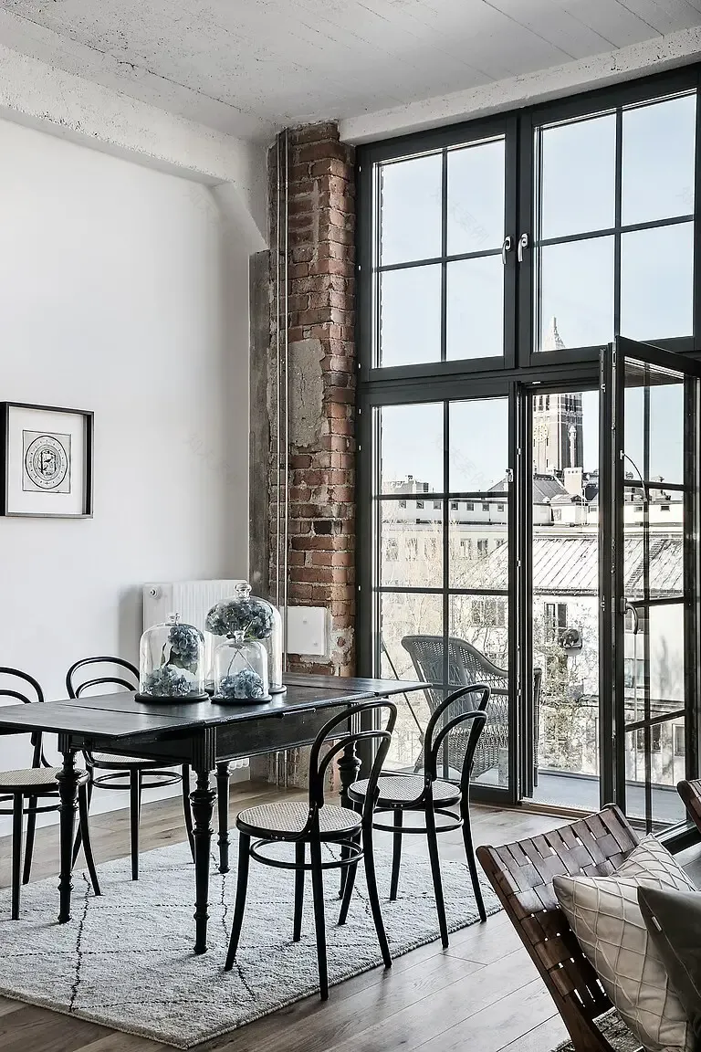 "瑞典旧工厂改造的现代复古 loft"-2